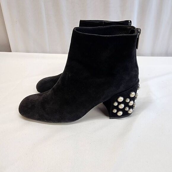 Stuart Weitzman Size 5.5 Pearl Bacari Black Suede Boots K - Picture 6 of 11